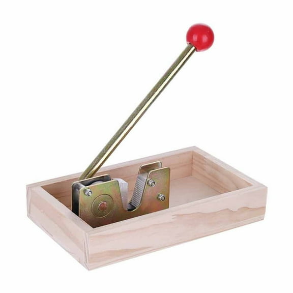 Wooden Macadamia Nut Opener | Heavy-Duty Nut Cracker Tool | 9.84 Inch Ergonomic Handle | Portable Shelling Device for Pecans & Hard Nuts | Brown Natural Wood Design