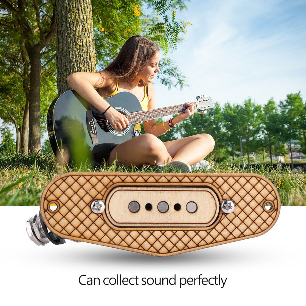 3 String Magnetic Pickup 3 String Guitar Pickup - Wooden Magnetic ...
