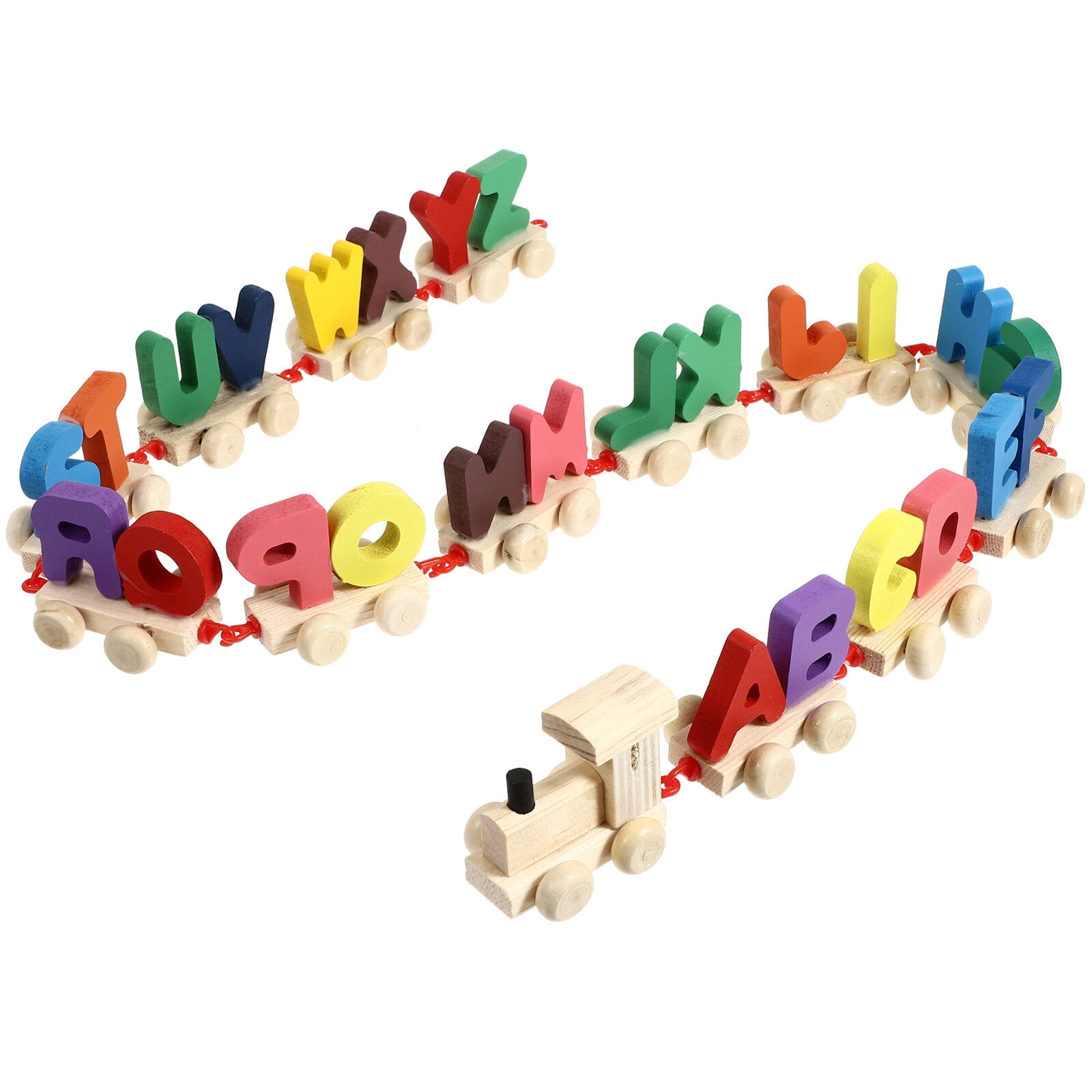 Wooden Alphabet Train Toys Early Educational Toys Mini Letter
