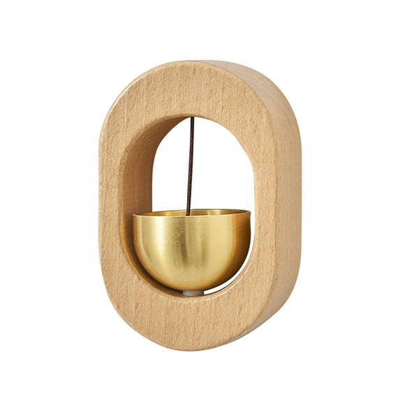Wooden Magnetic Doorbell with Wind Chime | Natural Dopamine Entrance Alert Bell for Home & Shop | Eco-Friendly Sustainable Wood Door Decoration