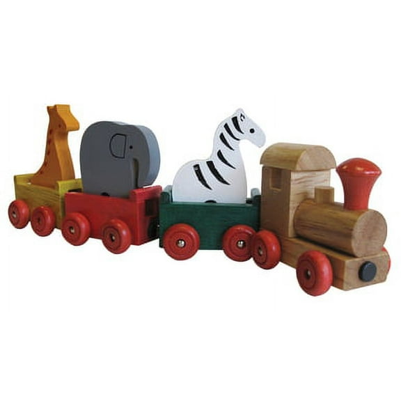 Wooden Magnetic Zoo Animal Train Set