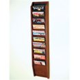 thumbnail image 1 of Wooden Mallet 10 Pocket Magazine wall Rack in Mahogany, 1 of 2