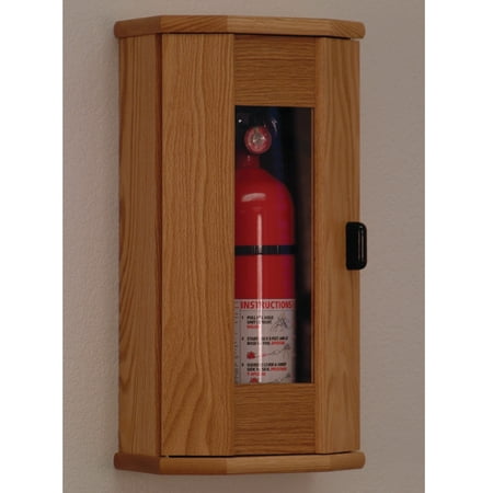 Wooden Mallet 10 lbs Fire Extinguisher Cabinet in Light Oak