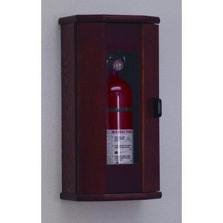 Wooden Mallet 10 lbs Fire Extinguisher Cabinet in Mahogany