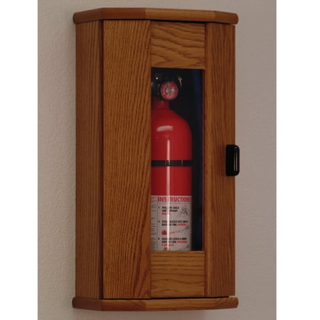 Wooden Mallet 10 lbs Fire Extinguisher Cabinet in Medium Oak