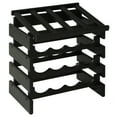 thumbnail image 1 of Wooden Mallet 16 Bottle Dakota Wine Rack with Display Top - Black, 1 of 2