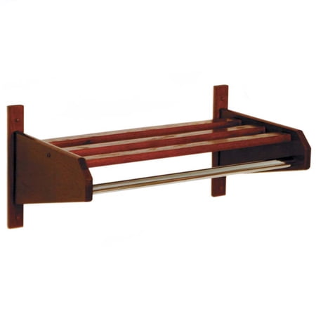 Wooden Mallet 32SCRMH 32 in. Oak Coat and Hat Rack in Mahogany