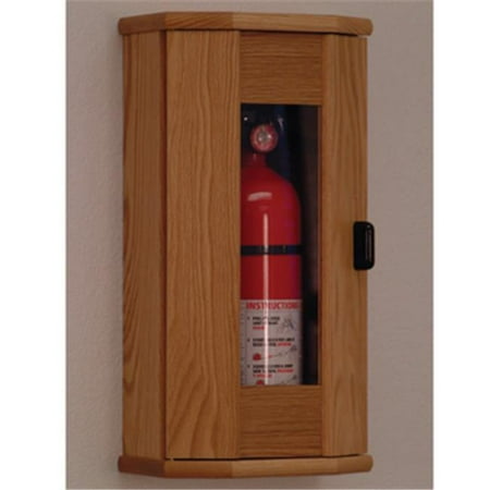 Wooden Mallet 5 lbs Fire Extinguisher Cabinet in Light Oak