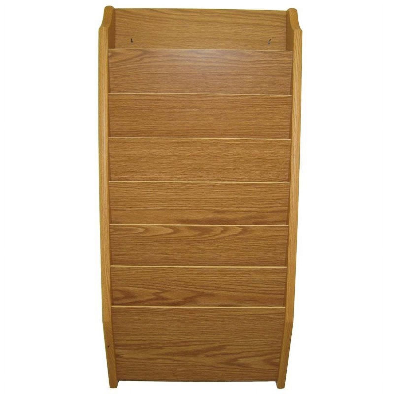 Wooden Mallet 7 Pocket Legal Size Wall File Holder in Light Oak