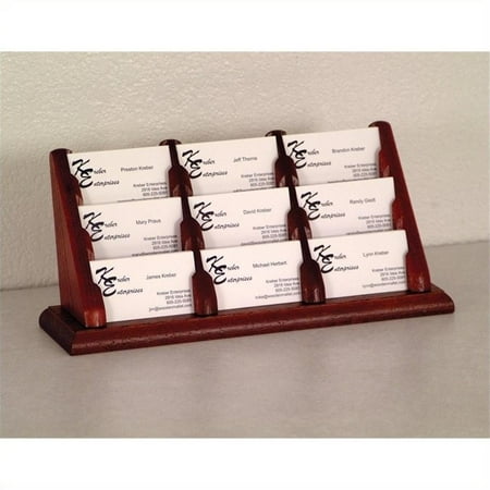 Wooden Mallet 9 Pocket Business Card Holder in Mahogany