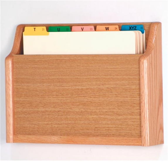 Wooden Mallet CH15-1BH Square Bottom Letter Size File Holder - Black, Mahogany & Light Oak
