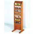 thumbnail image 1 of Wooden Mallet MR7-FSBM Cascade Free Standing 7 Pocket Magazine Rack - Black & Medium Oak, 1 of 1