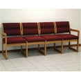 thumbnail image 1 of Wooden Mallet DW2-4 Solid Oak Sled Base 4-Seat Sofa, 1 of 9