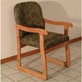 thumbnail image 1 of Wooden Mallet DW7-1MOWG Prairie Guest Chair in Medium Oak - Watercolor Green, 1 of 1