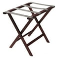 thumbnail image 1 of Wooden Mallet Deluxe Straight Leg Luggage Rack, Grey Straps, Mahogany, 1 of 2