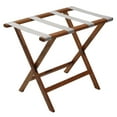 thumbnail image 1 of Wooden Mallet Deluxe Straight Leg Luggage Rack , Medium Oak, 1 of 2