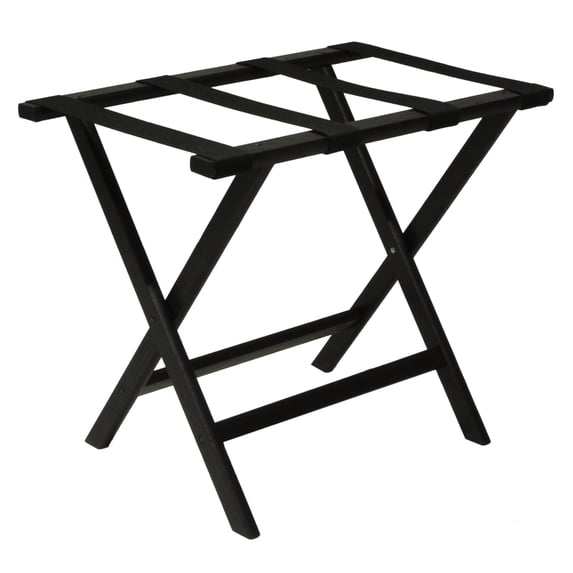Wooden Mallet Deluxe Straight Leg Luggage Rack , Black