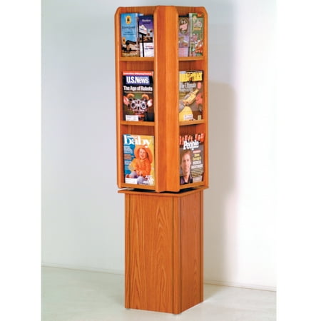 12-Magazine 24-Brochure Rotating Floor Display