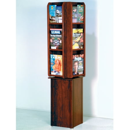 12-Magazine 24-Brochure Rotating Floor Display