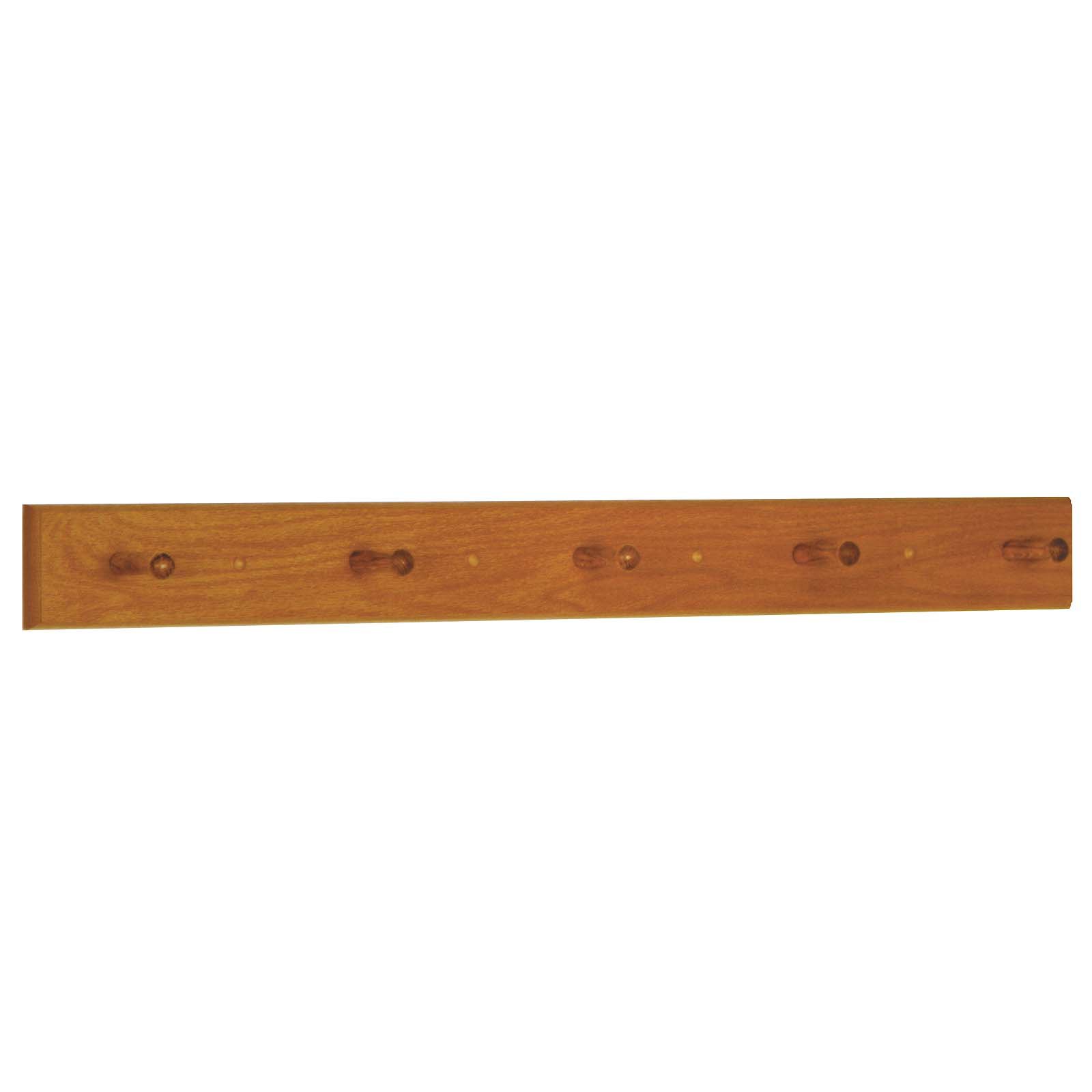 Wooden Mallet HCR-5WMO 5 Peg Coat Rack in Medium Oak - Solid Oak - image 1 of 2