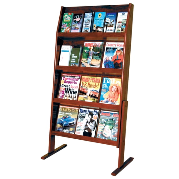 Wooden Mallet Slope? 24 Pocket Standing Literature Display