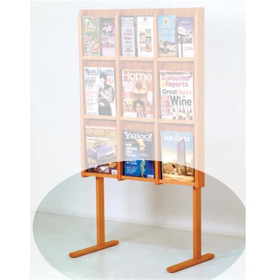 Wooden Mallet LM-FSMO Divulge Optional Solid Oak Floor in Medium Oak Stand