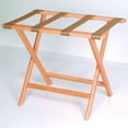 thumbnail image 1 of Wooden Mallet LR-LOTAN Deluxe Straight Leg Luggage Rack in Light Oak with Tan Webbing, 1 of 9