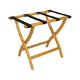 thumbnail image 1 of Wooden Mallet LR2-LOBLK Designer Curve Leg Luggage Rack in Light Oak with Black Webbing - 3.5 in., 1 of 10