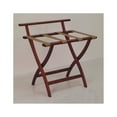 thumbnail image 1 of Wooden Mallet LR4-MHTAN WallSaver Luggage Rack in Mahogany with Tan Webbing, 1 of 5