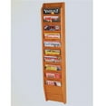 thumbnail image 1 of Wooden Mallet MR48-10BM Cascade 10 Pocket Magazine Rack - Black & Medium Oak, 1 of 1