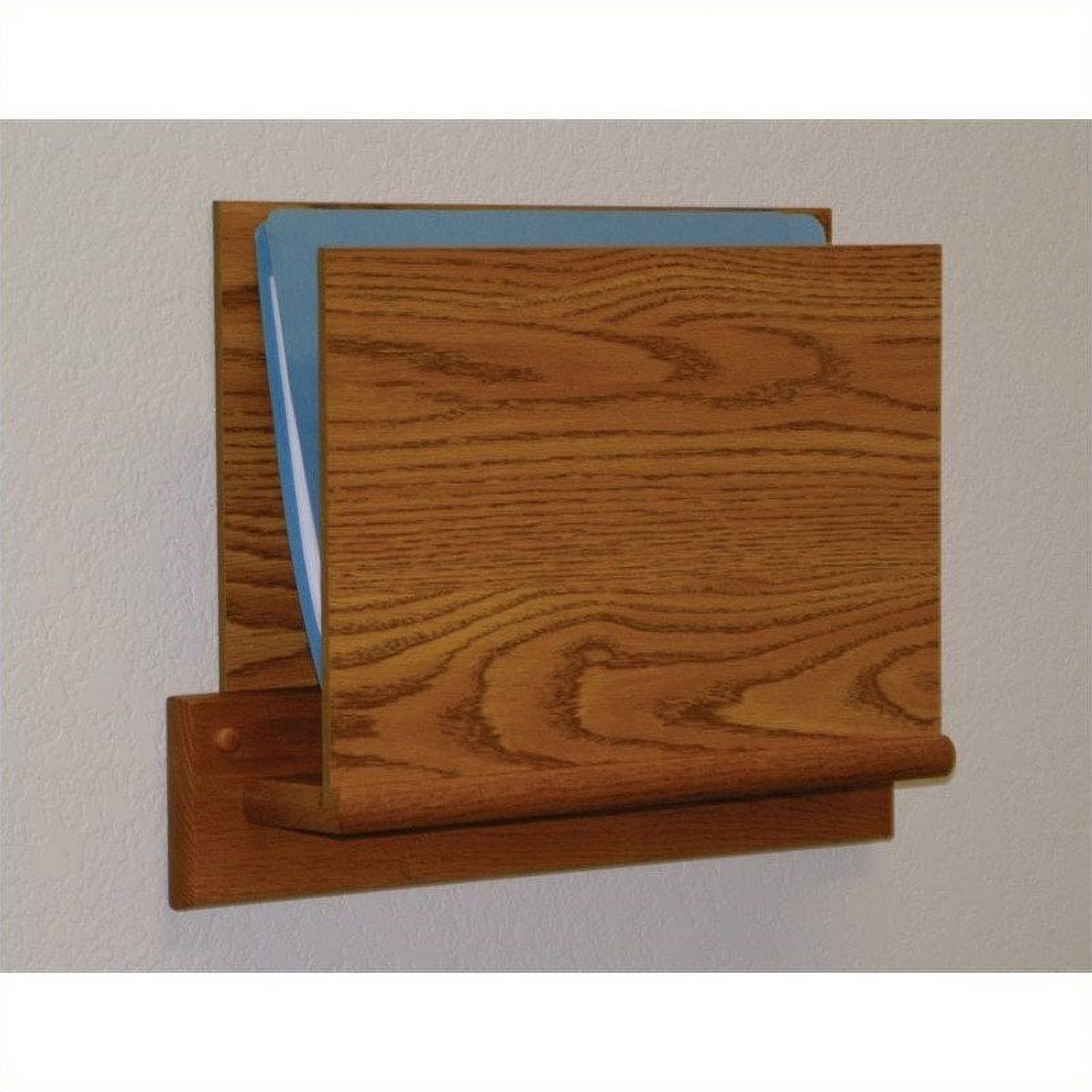 Wooden Mallet Open End Chart Holder with Square Bracket in Medium Oak