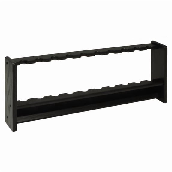 Wooden Mallet PRC10BK 10 Pool Cue Rack - Black