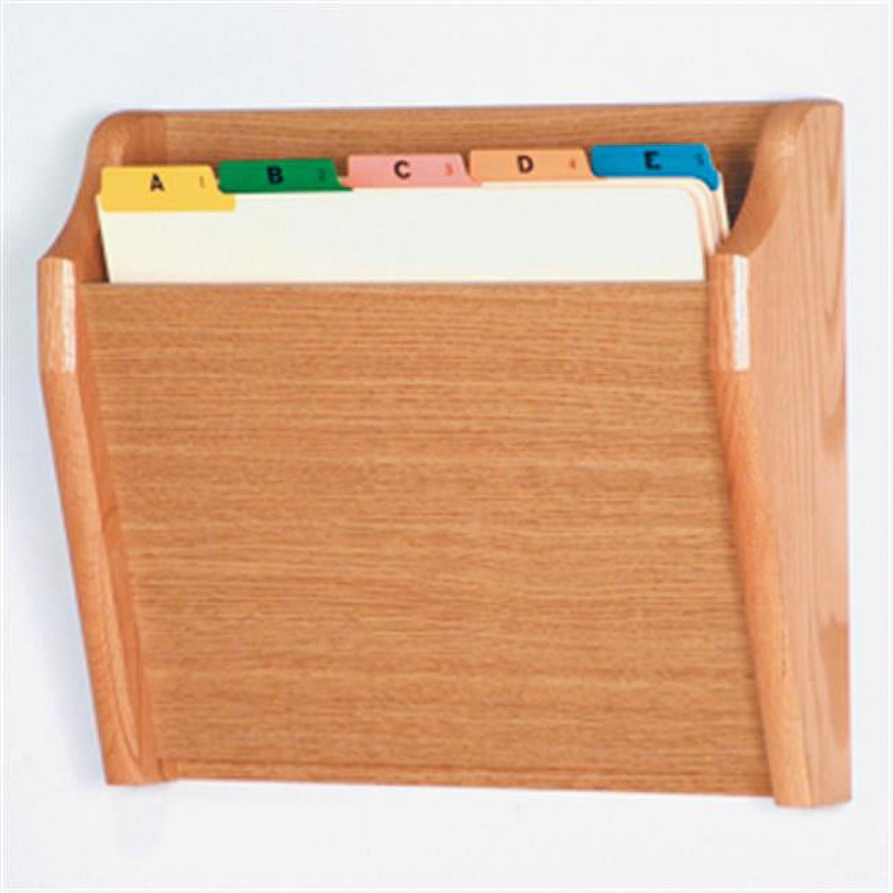Wooden Mallet Single Tapered Bottom Letter Size File Holder in Light