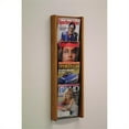 thumbnail image 1 of Wooden Mallet 4 Pocket Acrylic and Oak Literature Display in Medium Oak, 1 of 2