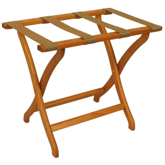 Wooden Mallet Standard Webbing Designer Rack Medium Oak Finish (Black)