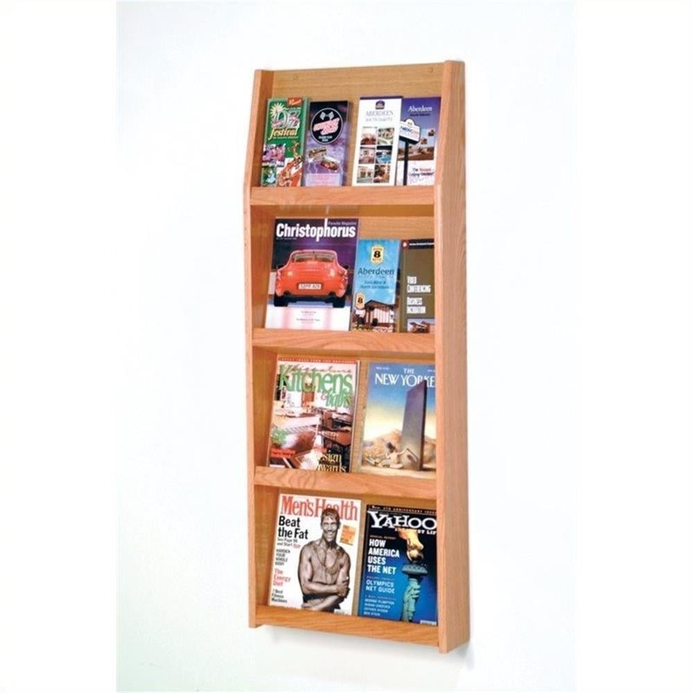Light Oak Freestanding and Wall Mounted Wood Literature Display