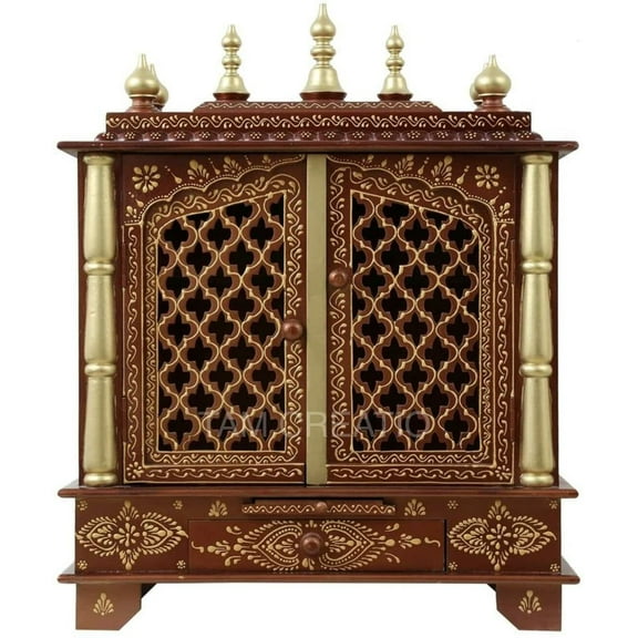 Wooden Mandir For Home Pooja Ghar Wall Hanging Temple Home Decoration