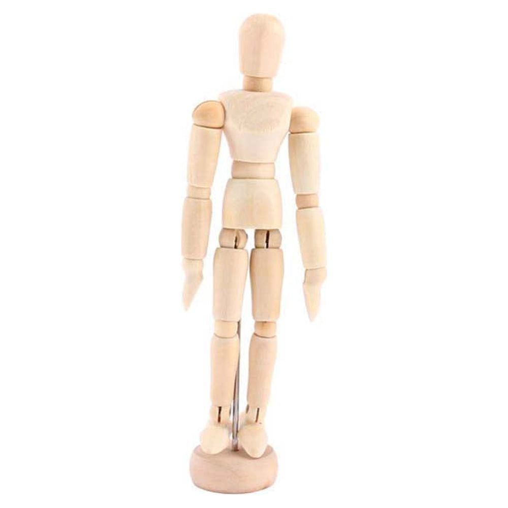 16 Inch Flexible Wooden Artist Mannequin - Articulated Joints For Drawing, Photography, & Decor