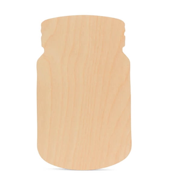 Wooden Mason Jar Cutout 24 x 14-3/4-inch, Pack of 25 Wooden Door Hanger, Wood Cutouts to Paint for Rustic Home Decor, by Woodpeckers