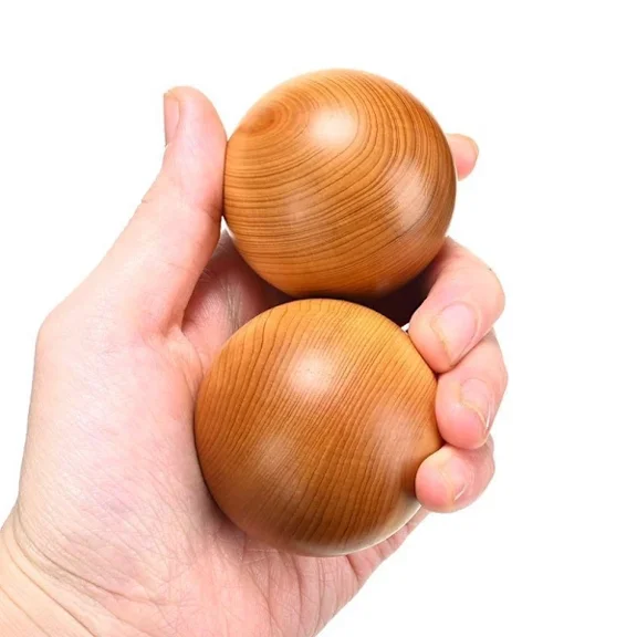 Wooden Massage Ball Elderly Health Ball Handheld Massager Fitness Ball