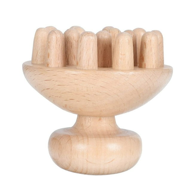 Wooden Massage Brush Mushroom Shaped Hairbrush for Scalp Relax Scalp Massager Hair Care