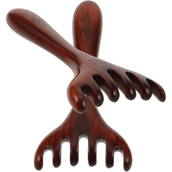 Wooden Massage Comb,Six-Claw Meridian Massage Combs, Sandalwood Multi-Functional Handheld Head Combs, for Scalp, Face, Neck & Shoulder