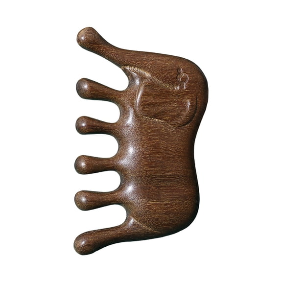Jialinnn Wooden Hair Comb, Gentle Relaxation of Scalp, Brown Plaid, Brown Plaid