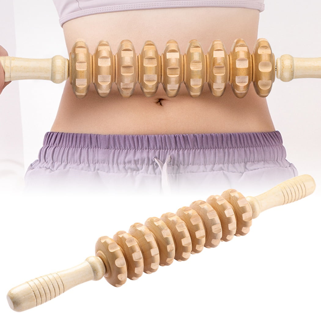 Wooden Massage Roller Tool Therapy Cellulite Massage Stick Relaxing Kit for Back Neck Shoulders Legs Waist Ease Muscle Pain Walmart