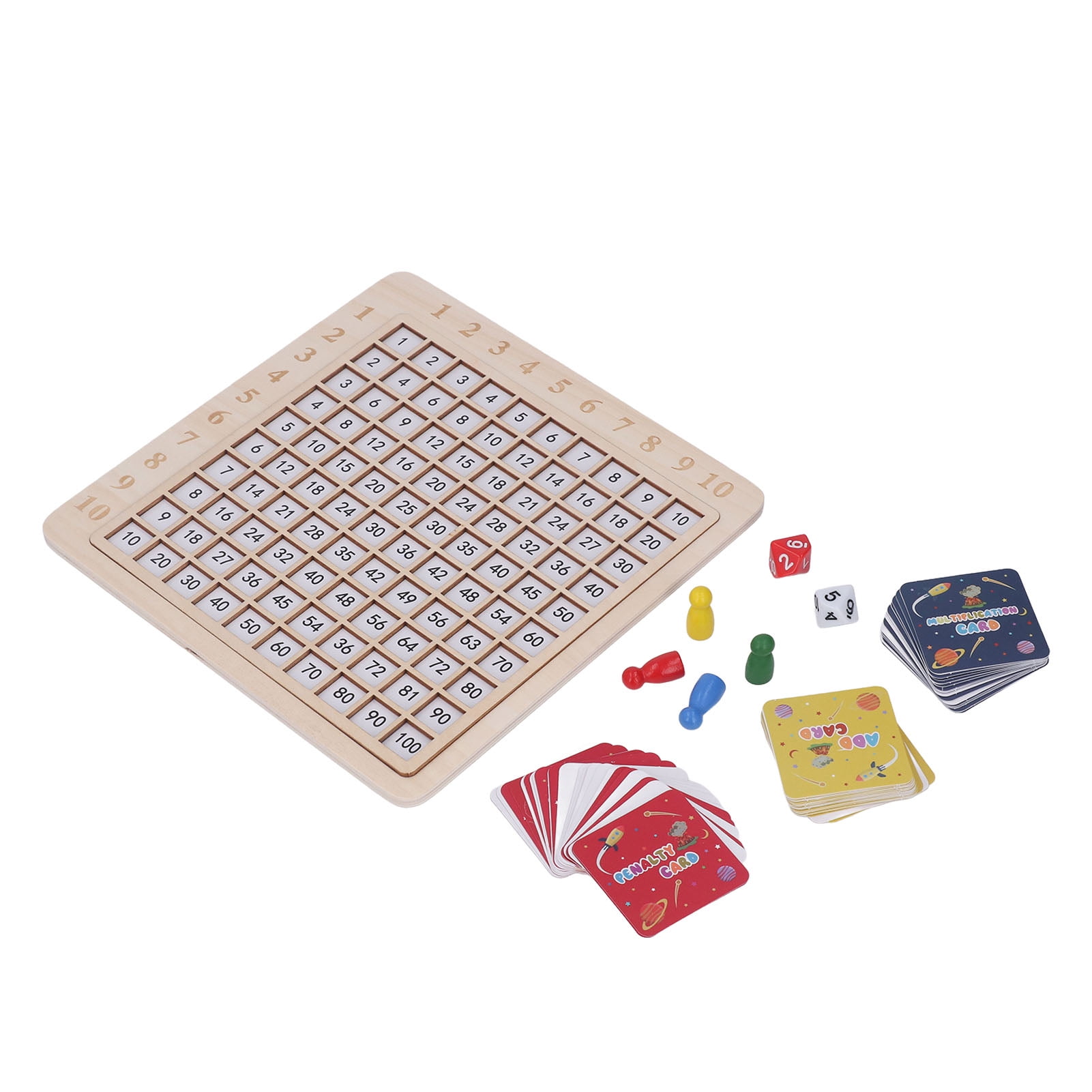 Wooden Math Blocks Board Children Math Multiplication Toy Wooden