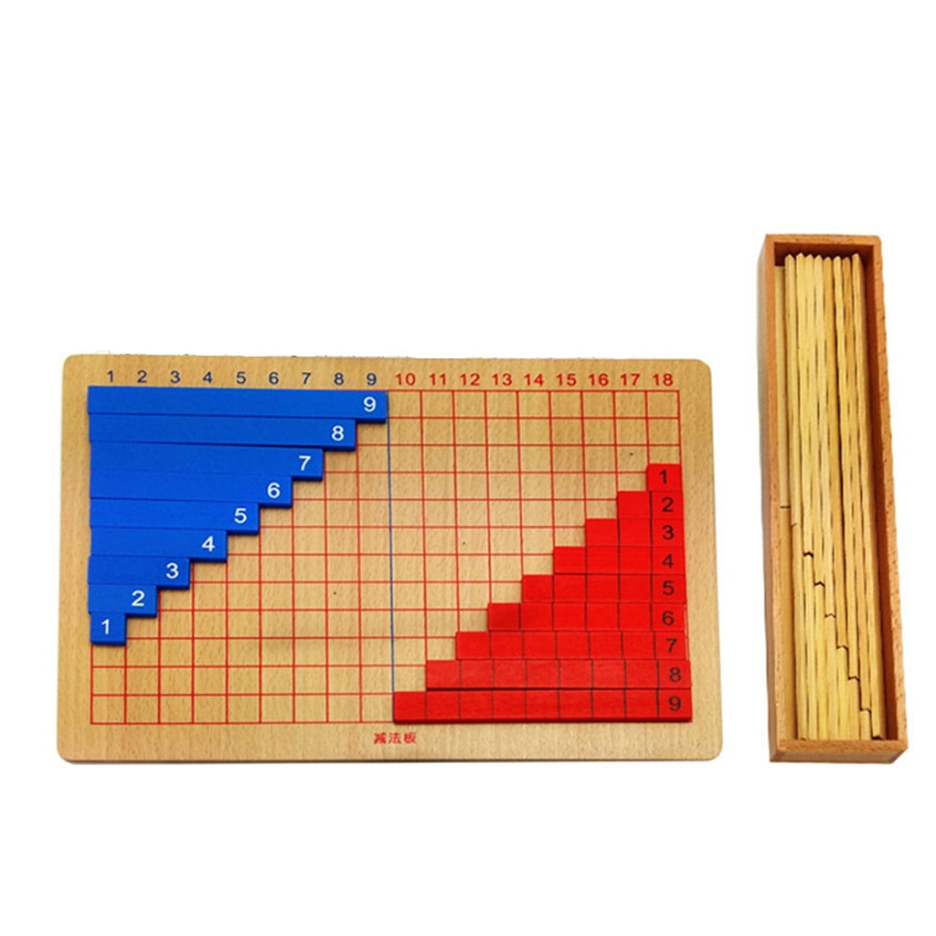 Wooden Math Tracing Blocks for Intellgent Improvement Columnar ...