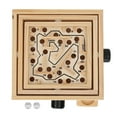 Wooden Maze Puzzle Toy Balances Board Table Maze Game Prevent Dementia