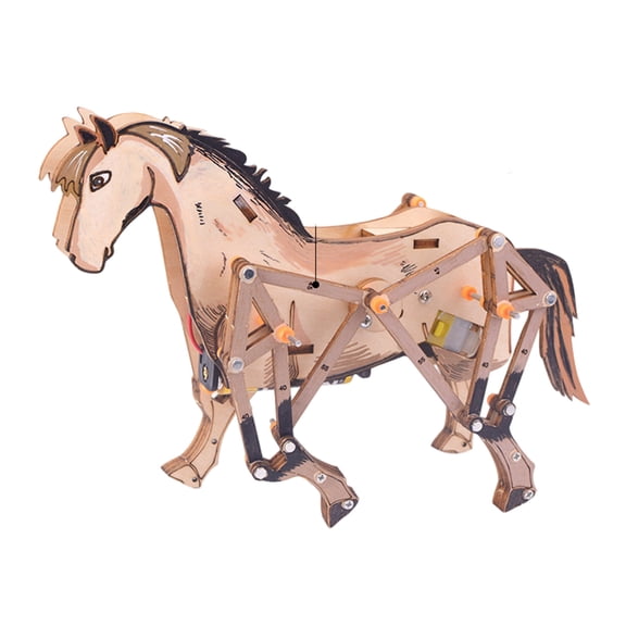 Wooden Mechanical Horse Building Kits Toy For Children Encouraging Imagination And Coordination Fun Assembly Activity