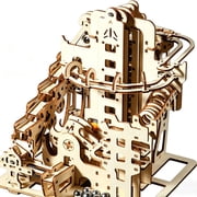 Wooden Mechanical Marble Run Model, 3D Puzzle DIY Assembly STEM Kit, Gear Track Desktop Decoration for Adults Skyward Skywalk