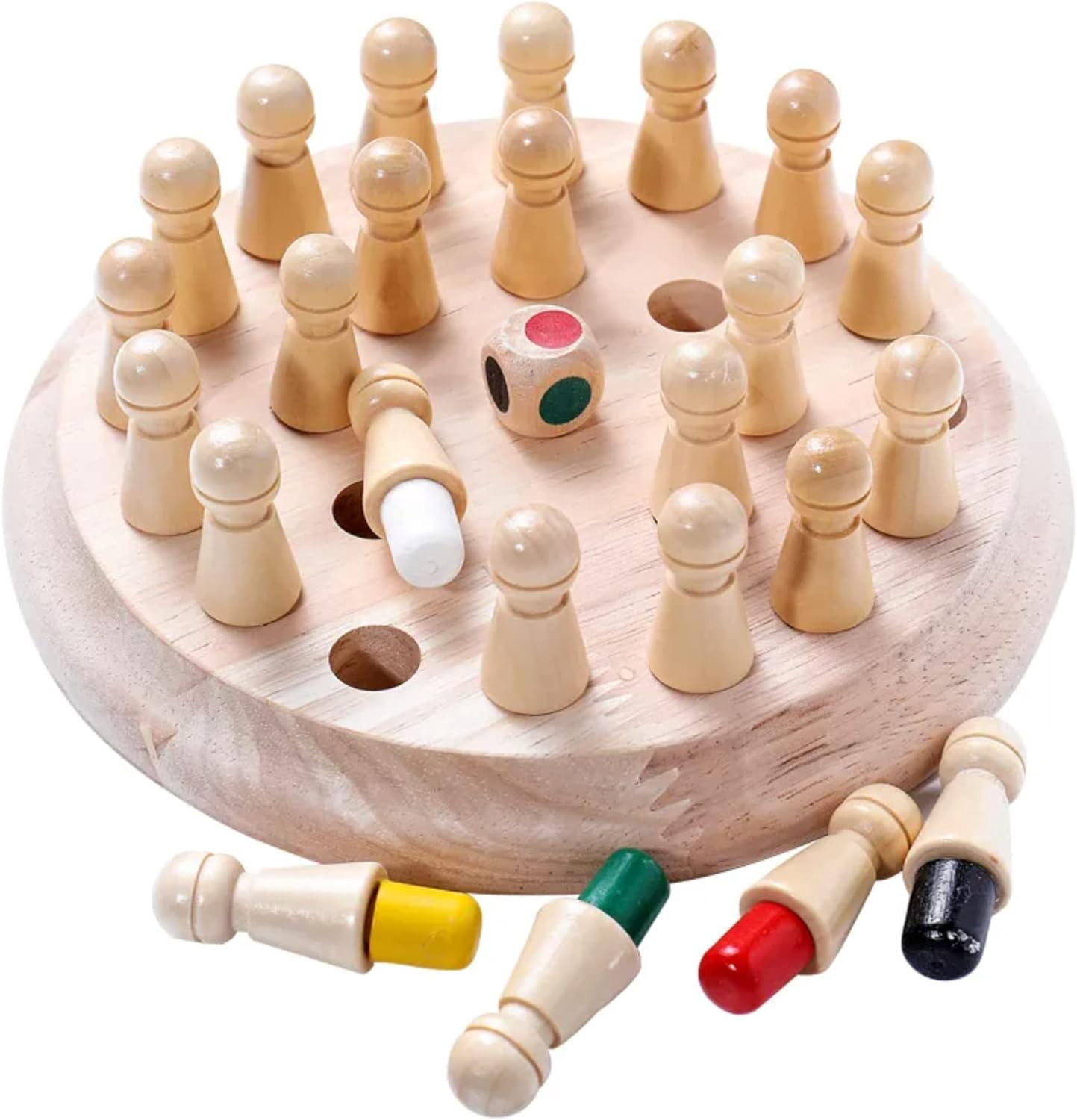 Wooden Memory Chess Matching Game, Color Wooden Memory Chess Game for ...